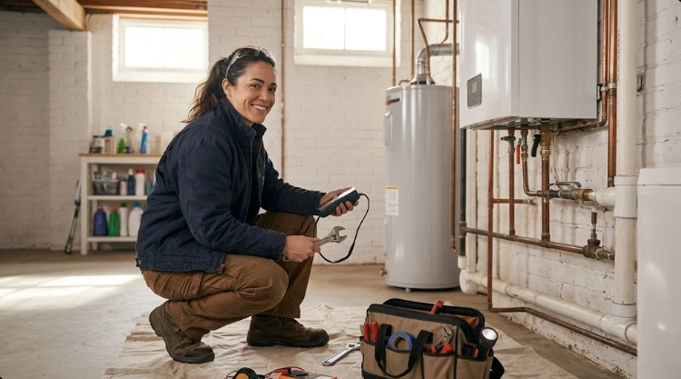 Licensed plumber testing gas piping valves and manifold pressure for gas line repair in Cypress Hills Brooklyn